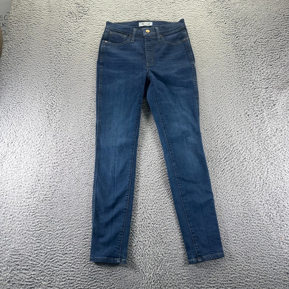 Madewell‎ Jeans Womens 26x27 Blue Cotton Denim Skinny High-Rise Stretch Workwear